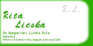 rita licska business card